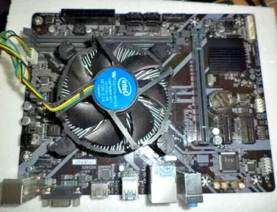 Gigabyte H310M-H 2.0, 8Gb DDR4 , I3 8100 placa trasera y cable SATA. - Imagen 1 de 4