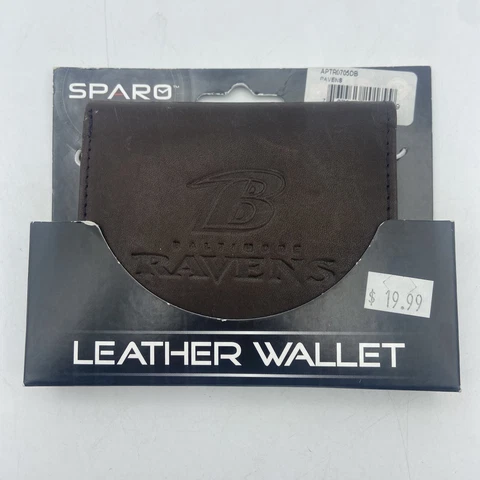 Official NFL Leather Wallet TriFold Embossed Baltimore Ravens Liscenced NEW Cover