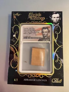 2024 Leaf Metal Pop Century Abraham Lincoln Relic 4/7 Pearls of History 3x4" - Picture 1 of 2
