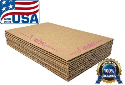7x5 inches Packing Corrugated Cardboard Sheets Pad Craft Filler Insert 10/20pack - Image 1 of 3