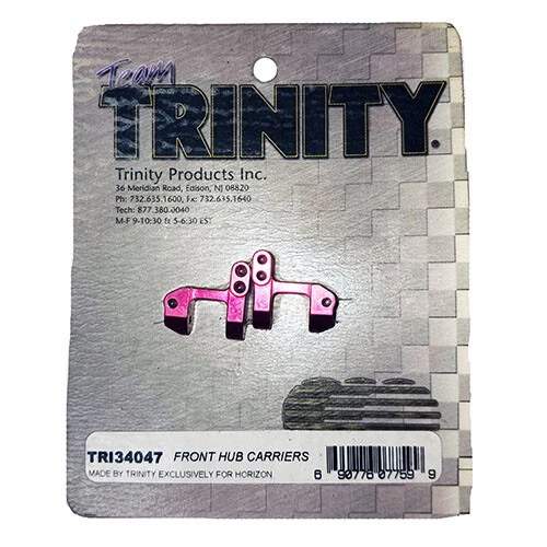 Trinity Products Aluminum Front Hub Carriers for Losi Mini-T 1.0 - Red TRI34047 - Image 1 of 1