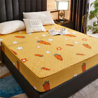 Protector de almohadilla de colchón grueso impermeable sábana ajustable duradera cubierta de cama 