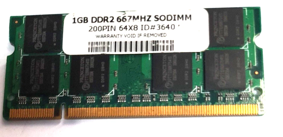 1GB DDR2 667Mhz 200 pin SDRAM Sodimm Laptop Ram Memory ID#3640 - Image 1 of 1