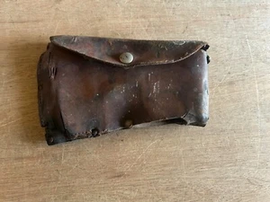 Brown Leather Axe Sheath Only Vintage Rough Stiff Damaged Relic - Picture 1 of 24