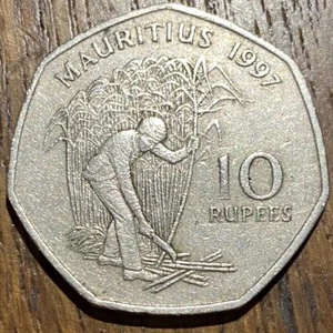 PIECE DE 10 ROUPIES ÎLE MAURICE MAURITIUS 1997 (976) - Imagen 1 de 2