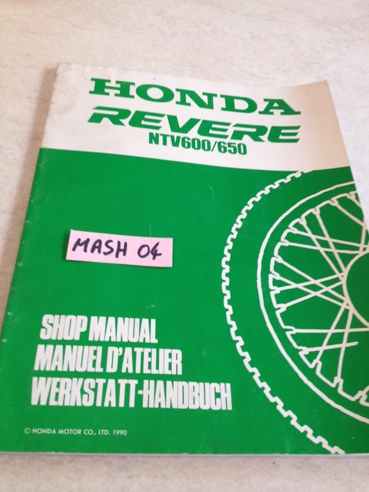 Suplemento Manual Taller Honda NTV 600 650 Révère Manual De Taller Ed. 90 - Imagen 1 de 1