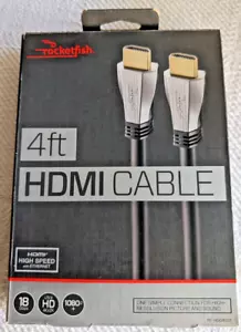 4ft HDMI Cable 4K Ultra HD and HDR Compatible-Rocketfish - Picture 1 of 3