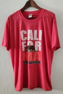 California San Diego Herren Größe XL rot Freizeit Basic T-Shirt - Bild 1 von 6