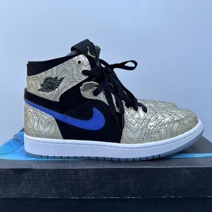 Nike Air Jordan 1 Zoom CMFT Retro Dorado Láser Blanco Negro DQ0659-700 Hombres Talla 9 - Imagen 1 de 11