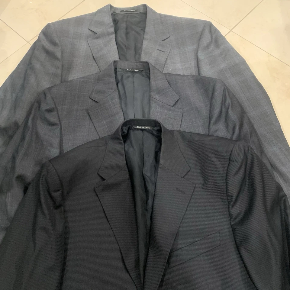 CANALI Lote De 3 Chaqueta Blazer Abrigo Lana Pura - Para Hombre EU 46 L US 56 L 56L 46L Foto 1 de 4