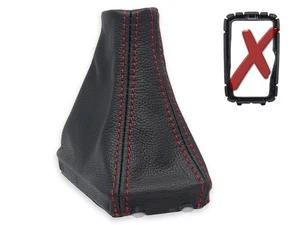 PARA VOLVO S90 II automatico FUNDA PALANCA DE CAMBIO CUERO NEGRO COSTURA ROJO - Imagen 1 de 5