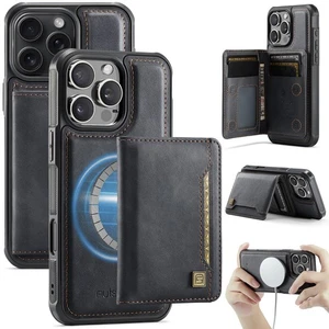 Shockproof Magsafe Charing Credit Card Slot Wallet Leather Case Cover For iPhone - Picture 1 of 38