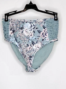 NWT Ambrielle Swim Bottoms Size Large Floral Full Elastic High Waisted - Picture 1 of 2