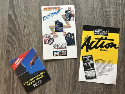 (3) Vintage Data East 1980’s Video Game Catalogs Inserts NES Atari Commodore 64 - Image 1 of 4