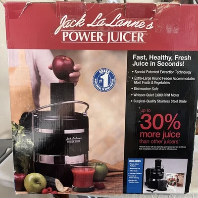 Jack LaLanne’s Power Juicer  Black MT-1000 CL-003AP Juice Pulp Extractor Used 1x - Image 1 of 4