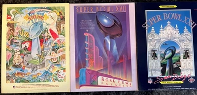 SUPER BOWL PROGRAMS -Lot of 3 Vintage NFL Featuring - Redskins XVII XVIII & XXII - Image 1 of 4