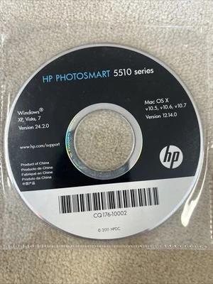 HP Photosmart 5510 Printer Driver Disc - Image 1 of 2