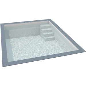 KWAD Styropor Pool Easy mit gerader Treppe rechts 8 x 4 x 1,5 m weiß - Bild 1 von 2