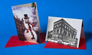 SCRANTON PA - SAMTER'S AT CHRISTMAS / SNOWMAN  - CHRISTMAS CARD - LOT OF 6 - Picture 1 of 5