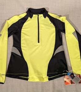 Brooks 1/4 Zip Pullover Shirt Size Women's S Lime Green Neon - Picture 1 of 8