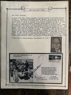 Dave Scott Astronaut And U Thant Secretary General Of The United States  1971 - Image 1 of 4
