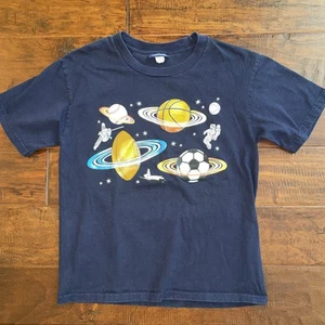 Salty Dog Sports Solar System T-Shirt 100% Cotton Blue Astronaut Size Large - Picture 1 of 6