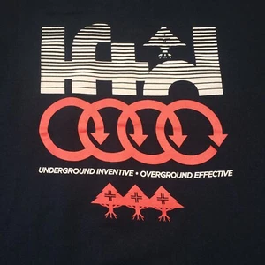 LRG Lifted Shirt Mens 2XL Blue Navy Short Sleeve Cotton Tee Center Logo - Picture 1 of 11