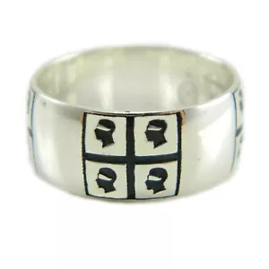 Anello Fascia Uomo in Argento 925 Quattro Mori - Bandiera Sardegna - I Giampini - Foto 1 di 2