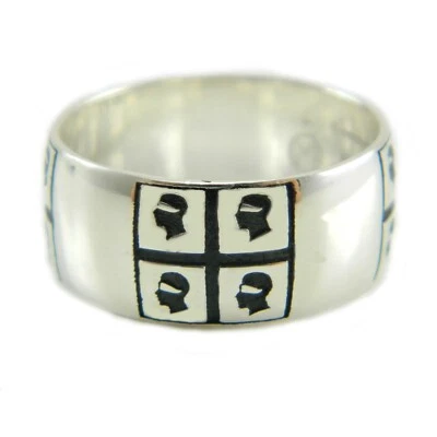 Anello Fascia Uomo in Argento 925 Quattro Mori - Bandiera Sardegna - I Giampini - Immagine 1 di 2