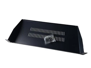 New Cantilever Server Shelf, Vented, 19", 1U, 8" Depth (210mm), 44lb, Black - Picture 1 of 4