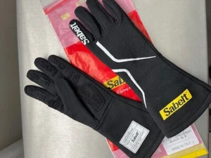 FIA Sabelt Challenge TG-2.1 Race Gloves Racing Rally High Grip BLACK, NEW size 8 - Picture 1 of 3