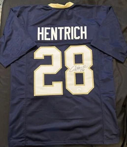 Craig Hentrich Notre Dame Fighting Irish Signed Auto Retro Style Jersey ~ JSA - Picture 1 of 5