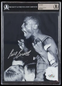 Seltene Ziege Bill Russell signiertes Celtics 11x Champ 8x10 Foto Beckett gekapselt - Bild 1 von 1