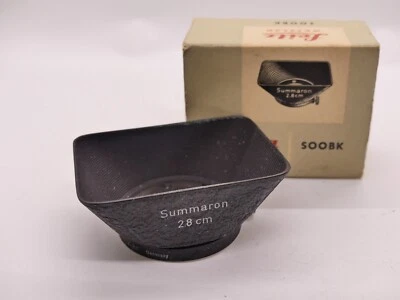 LEITZ LEICA SOOBK 12500 LENS HOOD FOR SUMMARON 28MM 2.8cm BOXED MINT- U238 - Image 1 of 4