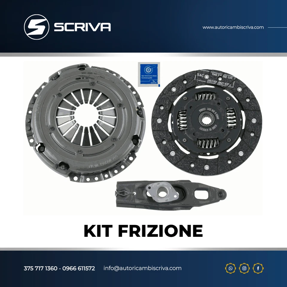 kit frizione smart forfour 1.3 1.5 cc anno 2004>2006 3PEZZI 3000951040 SACHS - Imagen 1 de 1