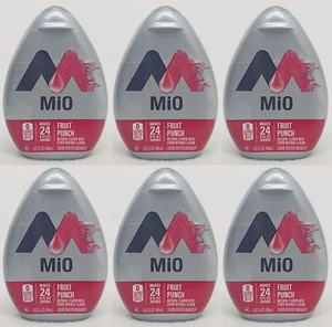 6 Mio Liquid Water Enhancer FRUIT PUNCH Natural Flavor 144 Servings Total - Picture 1 of 1