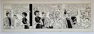 Freddie Original Art Comic Strip Panel by Tony Chikes (Tonee) 6 x 19" - Picture 1 of 5