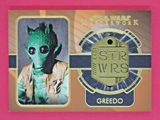 2020 Star Wars Masterwork GREEDO 06/10 Orange Dog Tag Medallion Card #DT-SG