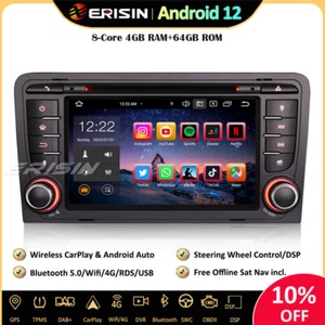 64GB Android 12 Sat Nav Car Stereo DAB+ CarPlay Wifi for AUDI A3 S3 RS3 RNSE-PU - Picture 1 of 20