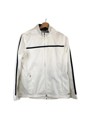 Cortavientos de malla IZOD GOLF blanco negro vintage para damas XL 100 % poliéster Foto 1 de 4