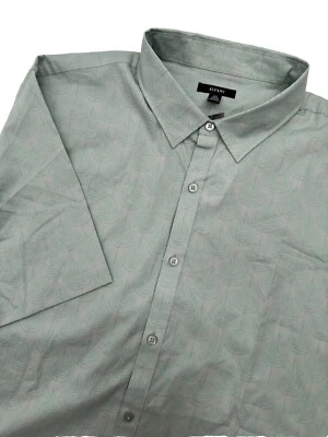 Camisa abotonada Alfani para hombre con estampado geográfico como nueva azúcar talla XXL NUEVA Foto 1 de 4