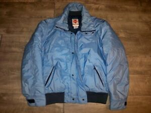 Columbia Mens Jacket Blue Gore-Tex Lightweight Puffy Puffer Jacket Large Vtg