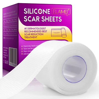 Silicone Scar Sheet MEDICAL GRADE Scar Removal Silicone Tape Treatment UK - Image 1 of 4