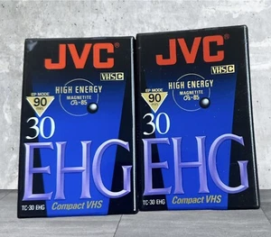 2 cintas compactas selladas JVC VHS-C High Energy EHG 30 Pro HiFi 90 min TC-30 - Imagen 1 de 2