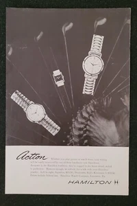 1957 Hamilton Watches Vintage 7x10" Print Ad 1950's Jewelry Epherema - Picture 1 of 3