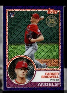 2018 TOPPS CHROME PURPLE SILVER PACK /75 ROOKIE PARKER BRIDWELL ANGELS - Picture 1 of 1
