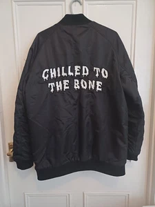 Giacca Bomber Zoe Karssen Nera Taglia M Stile Oversize,,,CHILLED TO THE BONE,, - Foto 1 di 11