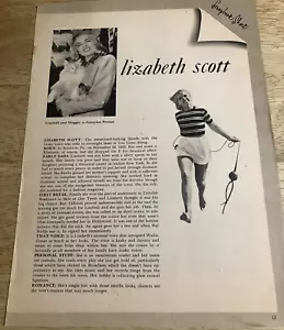 De colección LIABETH SCOTT / FRED MacMURRAY - Recorte de revista de página completa - Imagen 1 de 2