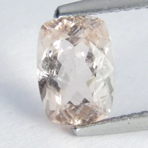 1.67Cts Nice Natural Peach Color Morganite Cushion Shape Loose Gemstone - Picture 1 of 3
