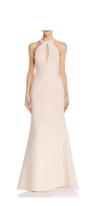 NWT BCBG MAX AZRIA Womens Cut-Out Halter Evening Dress- Bare Pink - Picture 1 of 5